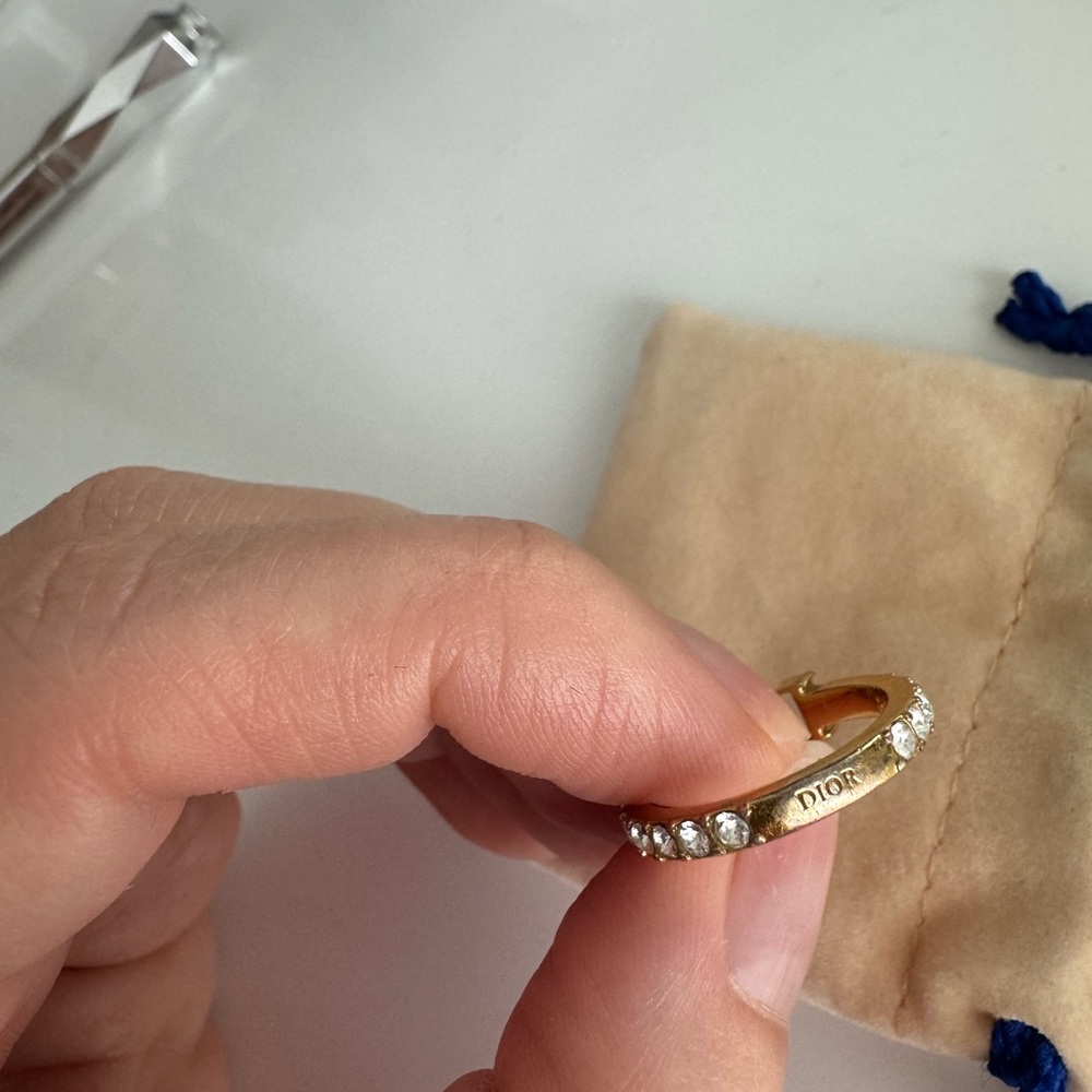 Dior Gold Textured Band Ring - Picture 3 of 3